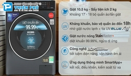 Giới thiệu tính năng, tiện ích của máy giặt Panasonic 10,5kg NA-V105FR1BV