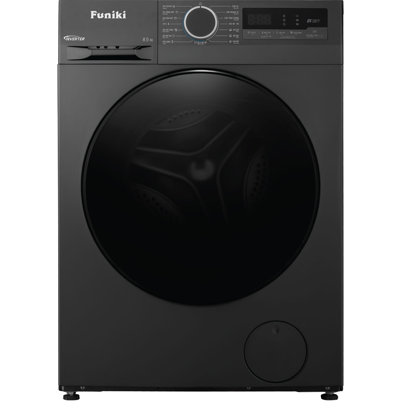 Máy giặt Funiki inverter 8.5kg HWM F885ADG giặt giũ tiết kiệm điện, sạch khuẩn cho gia đình hiện đại