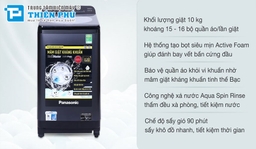 Tận hưởng sự tiện nghi với máy giặt Panasonic 10Kg NA-F100A9DRV