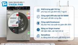 Đánh giá chi tiết máy giặt sấy Toshiba Inverter TWD-BM115GF4V(SK): Tiện nghi hơn cho cuộc sống hàng ngày