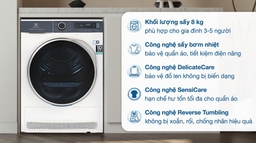 5 lý do vì sao nên chọn máy sấy quần áo Electrolux 8kg EDH803Q7WB
