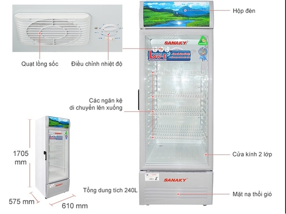 Có nên mua tủ mát Sanaky 300 Lít VH-308KL cho cửa hàng tạp hóa?