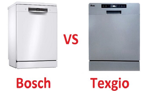So sánh chất lượng máy rửa bát Bosch và máy rửa bát Texgio