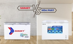 So sánh chất lượng tủ đông Sanaky VH-2599A4K và tủ đông Hòa Phát HCFI 606S2Đ2