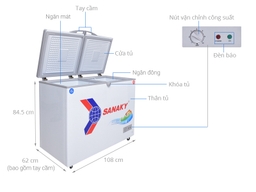 Những tiện ích vượt trội bạn cần biết khi mua tủ đông Sanaky 2 ngăn VH-2899W1