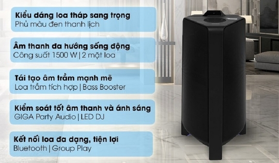 Đánh giá chi tiết: Loa tháp Samsung MX-ST50B/XV – Đánh thức âm nhạc tuyệt vời