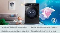 Vì sao nên sắm máy giặt sấy Samsung WD21T6500GV/SV 21kg cho gia đình?