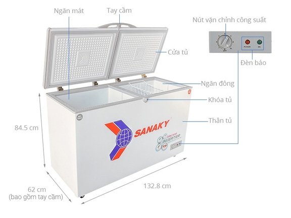 Phân tích những ưu điểm trên tủ đông Sanaky VH-4099W3 thuyết phục người mua