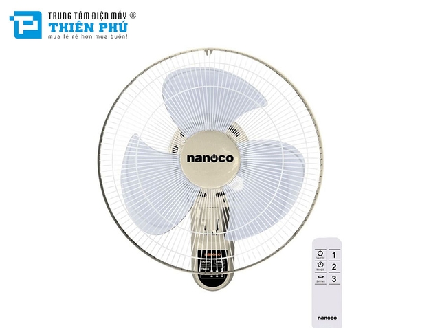 Quạt Treo Tường Nanoco NWF1612RC Có Điều khiển - Màu Be