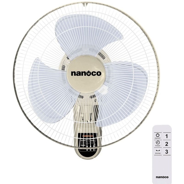 Quạt Treo Tường Nanoco NWF1612RC Có Điều khiển - Màu Be