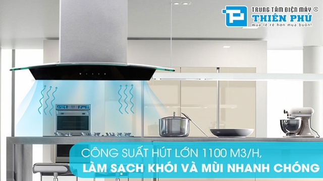 Tư vấn máy hút mùi kính cong các loại êm và hút siêu khỏe cho gia đình