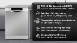 Máy rửa bát Bosch SMS2IVI61E chất lượng phù hợp gia đình 2 người lớn 2 trẻ nhỏ
