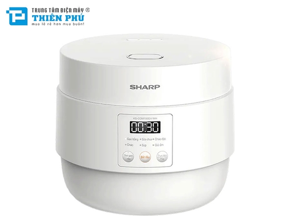 Nồi Cơm Điện Tử Sharp KS-COM100DV-WH 1.0 Lít