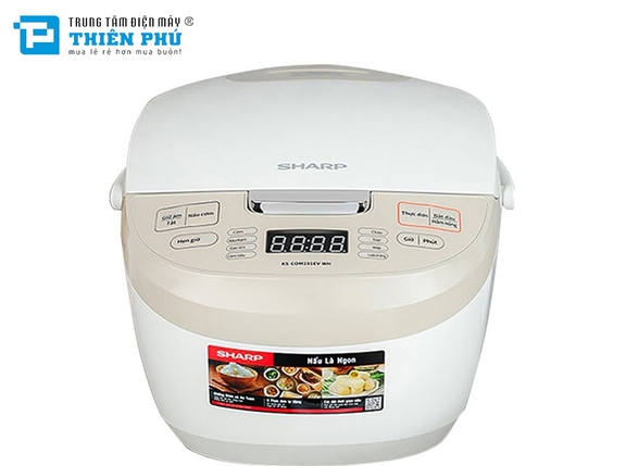Nồi Cơm Điện Tử Sharp KS-COM191EV-WH 1.8 Lít
