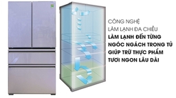 Tủ lạnh Mitsubishi MR-LX68EM-GSL-V 4 cửa đẳng cấp cùng nhiều công nghệ vượt bậc