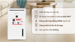 Review chi tiết máy hút ẩm Sharp DW-D12A-W: Giải pháp hoàn hảo cho môi trường ẩm