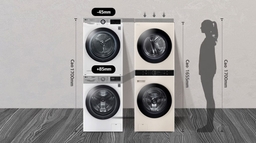 Tháp giặt sấy LG WT1410NHE tiết kiệm mọi không gian đem tới trải nghiệm tuyệt vời