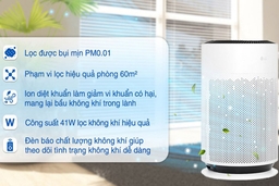 Bảo vệ gia đình bạn khỏi ô nhiễm không khí với máy lọc không khí LG PuriCare 360 HIT AS60GHWG0