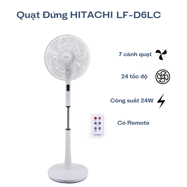 Quạt Cây Hitachi LF-D6RCWM thích hợp cho người dùng tìm kiếm giải pháp cho mùa hè sắp tới