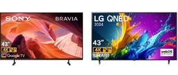 So sánh tivi Sony KD-43X80L và LG 43QNED80TSA: Chiếc tivi nào tốt trong tầm giá 11 triệu?