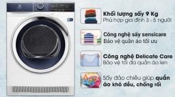 Máy sấy quần áo Electrolux Heatpump 9kg EDH903R9WB lựa chọn hàng đầu cho mùa mưa ẩm ướt