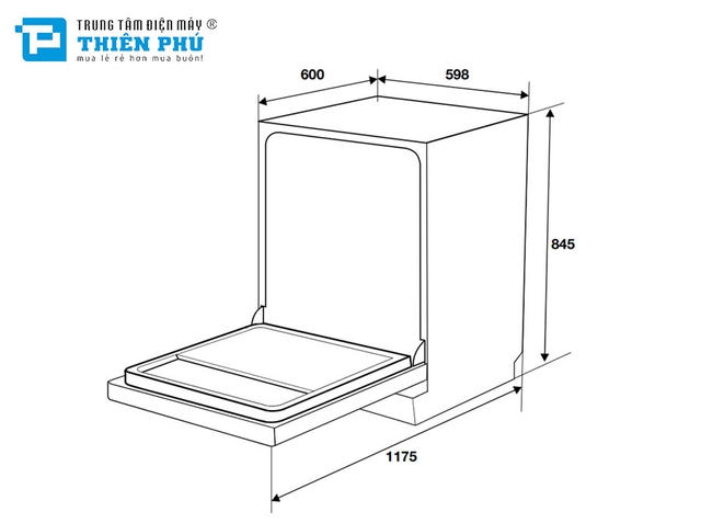 Máy Rửa Bát Hafele 15 Bộ HDW-F6051S (538.21.370)