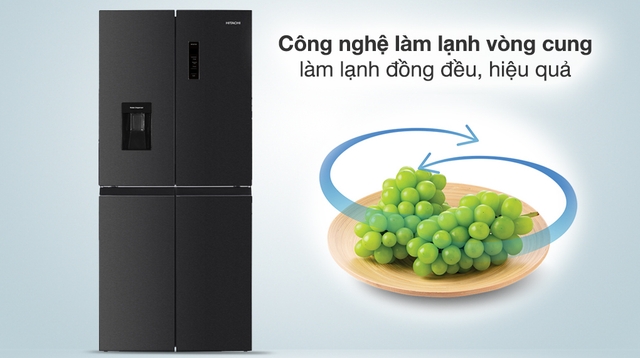 Tủ lạnh Hitachi HR4N7520DSWDXVN hiện đại, lý tưởng cho mọi gia đình