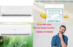 Tối ưu tiết kiệm điện năng với điều hòa Casper Inverter 9000btu TC-09IS35