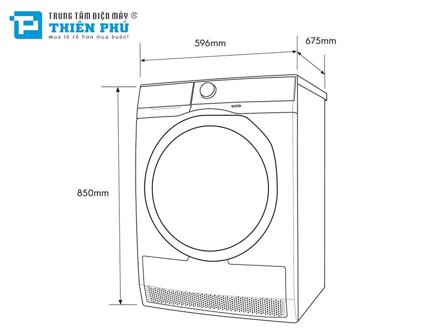 Máy Sấy Quần Áo Electrolux 9Kg EDH903R7WC