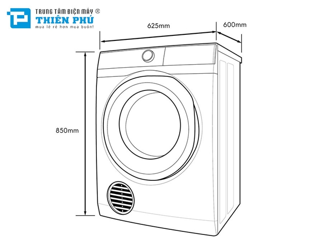 Máy Sấy Quần Áo Electrolux 9Kg EDS904H3WC