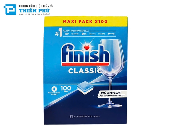Viên Rửa Bát Finish Classic 100 Viên/Hộp