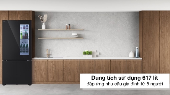 Tủ lạnh LG LFB61BLGAI 4 cánh dung tích lớn, đáng sở hữu