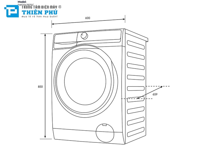 Máy Giặt Electrolux Inverter 10Kg EWF1043R7SC