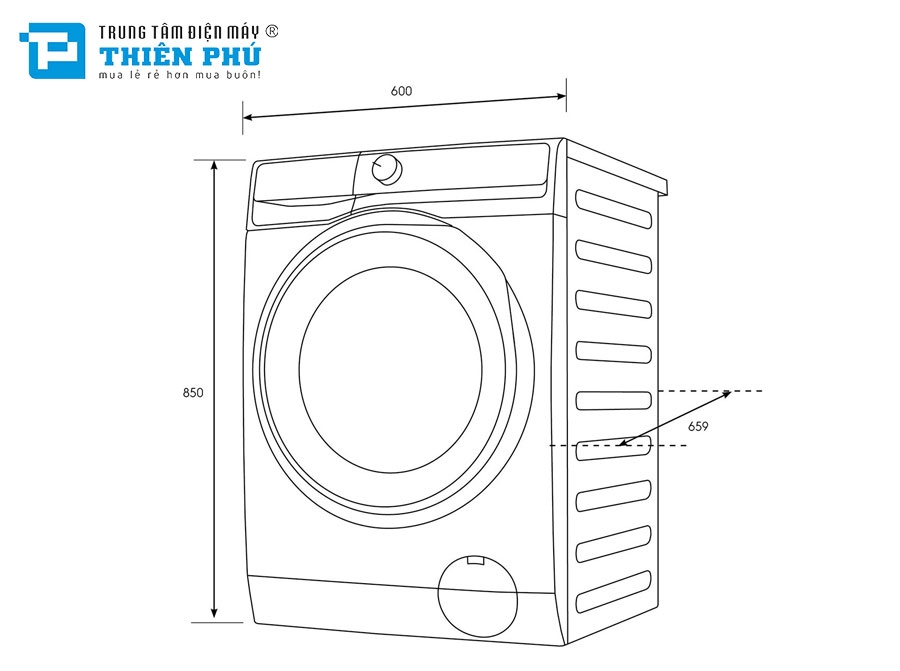 Máy Giặt Electrolux Inverter 13Kg EWF1343R7WC