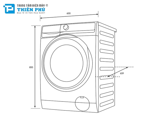 Máy Giặt Electrolux Inverter 9Kg EWF9023P5WC