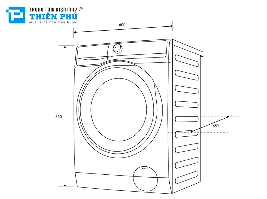 Máy Giặt Sấy Electrolux Inverter Giặt 11Kg Sấy 7Kg EWW1123P5WC