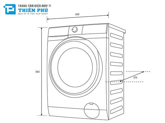 Máy Giặt Sấy Electrolux Inverter Giặt 9Kg Sấy 6Kg EWW9024P3WC