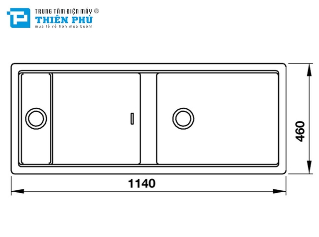 Chậu Rửa Bát Hafele HS19-GKD2S120 (570.35.340)