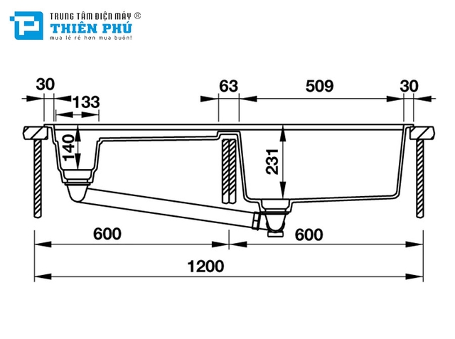 Chậu Rửa Bát Hafele HS19-GKD2S120 (570.35.340)