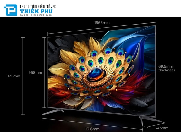 Google Tivi TCL QLED 4K 75 Inch 75C655
