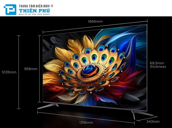 Google Tivi TCL QLED 4K 75 Inch 75C69B
