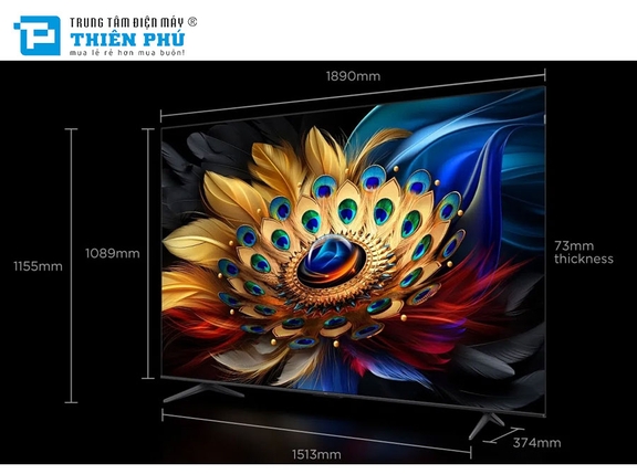 Google Tivi TCL QLED 4K 85 Inch 85C69B