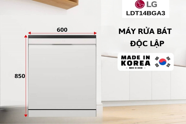 Review máy rửa bát LG LDT14BGA3 TrueSteam độc lập có tốt không, có đặc điểm gì?