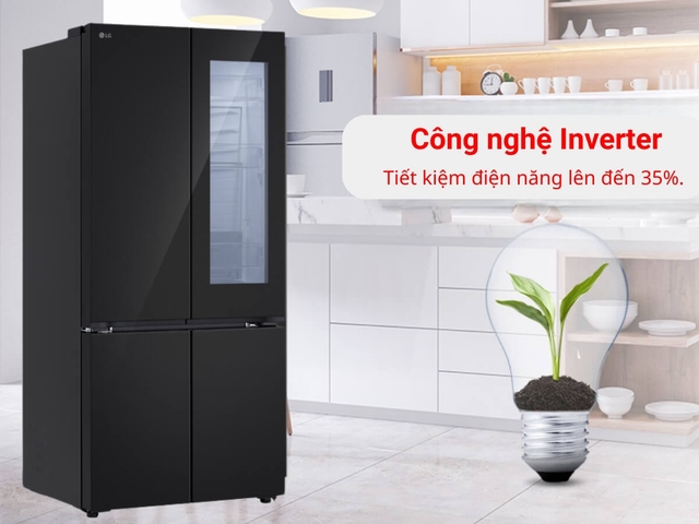 Một số thông tin cơ bản về tủ lạnh LG 4 cánh LFB61BLGAI