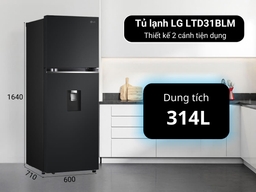 Giới thiệu tủ lạnh LG 2 cánh LTD31BLM giá chỉ hơn 8 triệu