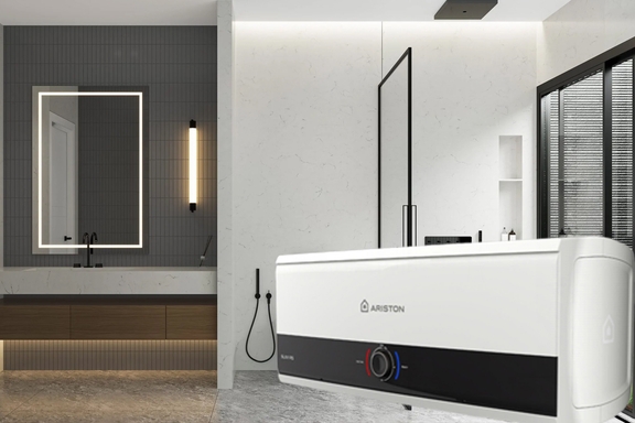 Bình nóng lạnh Ariston Slim3 30 R 30 lít – Cung cấp nước nóng ổn định  cho nhà đông người