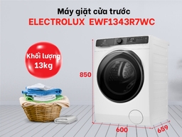 Tìm hiểu chiếc máy giặt Electrolux inverter EWF1343R7WC 13kg mới nhất 2024