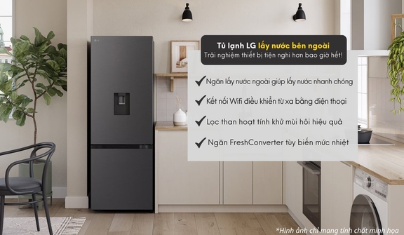 Một số tính năng nổi bật trên tủ lạnh LG LBD33BLM 2 cánh bạn cần biết