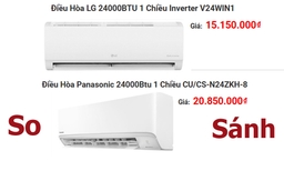 So sánh điều hòa LG V24WIN1 và Panasonic CU/CS-N24ZKH-8 nên mua loại nào?