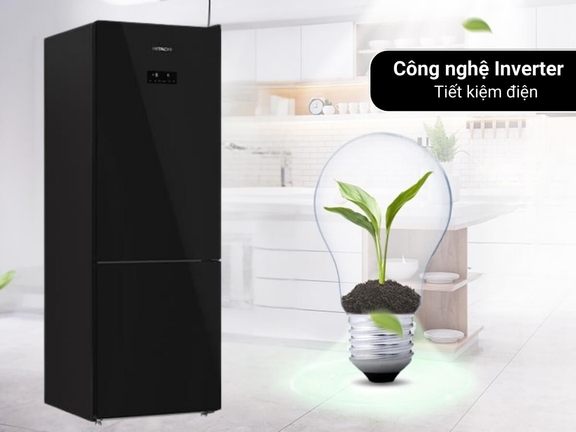 Tủ lạnh Hitachi HRBN6340DGBKVN 2 cánh chất lượng tốt đáng để mua